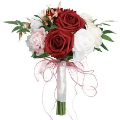 Bouquet De Fleurs Artificielles Mariage Mariée En Plastique