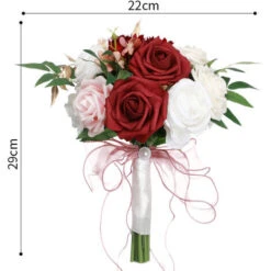 Bouquet De Fleurs Artificielles Mariage Mariée En Plastique -Pas Cher Flore Calme Magasin 100345040 3