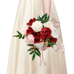 Bouquet De Fleurs Artificielles Mariage Mariée En Plastique -Pas Cher Flore Calme Magasin 100345040 4