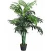 COSTWAY Plante Artificielle Déco. Interieur Palmier Aréca Avec Pot Vert Arbre/ Fleur Artificielle Pour Décoration Extérieur - H 110 Cm -Pas Cher Flore Calme Magasin 13806897 1