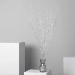 Branches Décoratives LED à Piles 1.2m Argent3xAA