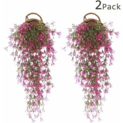 2 Pièces Faux LierrePlante Artificielle LierreChute De LierreFeuille Artificielle De LierreFausses Glycine Décorations De MariageDécorations Pour Fêtes De Jardin - Rouge LangRay