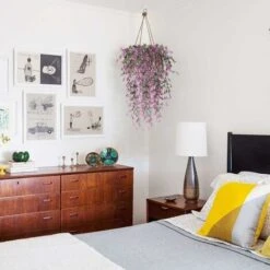 2 Pièces Faux LierrePlante Artificielle LierreChute De LierreFeuille Artificielle De LierreFausses Glycine Décorations De MariageDécorations Pour Fêtes De Jardin - Rouge LangRay -Pas Cher Flore Calme Magasin 22006118 4