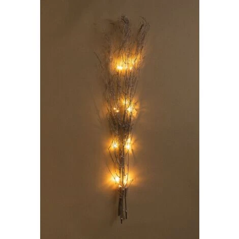 Branches De Bambou Avec Lumières LED Baze SKLUM Gris Argent 7 Branches De Bambou Avec Lumières LED Baze SKLUM Gris Argent – Image 5