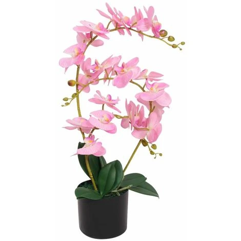 Plante Artificielle Avec Pot Orchidée 65 Cm Rose 3 Plante Artificielle Avec Pot Orchidée 65 Cm Rose