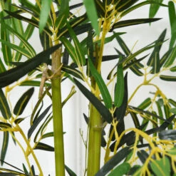 Outsunny Bambou Artificiel Hauteur 1,2 M 552 Feuilles Denses Réalistes Pot Inclus Noir Avec Lichen Vert -Pas Cher Flore Calme Magasin 28443673 5