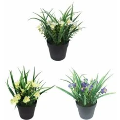 Plante Artificielle Fleur Artificielle Plante Verte Artificielle En Pot Fleur Artificielle Clivia Chlorophytum Plante En Pot Ornement Décoratif Fleur Artificielle (jaune) -Pas Cher Flore Calme Magasin 28975905 5