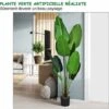 COSTWAY Plante Artificiel Bananier Avec Pot 160CM, Décoration Intérieur Et Extérieu, Idéal Pour Jardin, Magasin, Bureau -Pas Cher Flore Calme Magasin 29642250 1