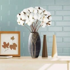 LITZEE Branche De Coton Tige Naturelle Ferme Fleurs Séchées Branches De Coton Plante De Coton Fleurs Séchées Artificielles (20 Pièces) 11 LITZEE Branche De Coton Tige Naturelle Ferme Fleurs Séchées Branches De Coton Plante De Coton Fleurs Séchées Artificielles (20 Pièces) -Pas Cher Flore Calme Magasin 30402945 5