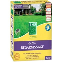 BHS GRP3 3kg 150 M² Semence Gazon Regarnissage Et Engrais Gazon Plus Résistant Et Mieux Protégé Rapide Et Durable Tous Types De Terrain Et Climats 479