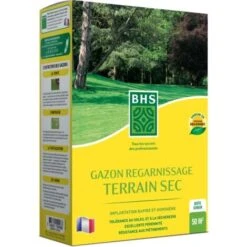 BHS GRTS1 Gazon Regarnissage Terrain Sec Résistant à La Sécheresse Gazon Plus Résistant Et Mieux Protégé Rapide Et Durable