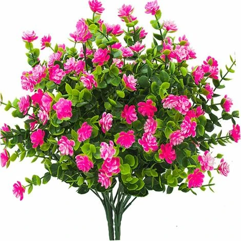 AIDUCHO Fleur Artificielle 4 Pièces Bouquet D'eucalyptus Plantes Verdure, Fausses Fleurs D'eucalyptus Résistant Aux UV Pour Intérieur Extérieur Bureau à Domicile Jardin Décoration De Mariage (Rouge Lo 3 AIDUCHO Fleur Artificielle 4 Pièces Bouquet D'eucalyptus Plantes Verdure, Fausses Fleurs D'eucalyptus Résistant Aux UV Pour Intérieur Extérieur Bureau à Domicile Jardin Décoration De Mariage (Rouge Lo