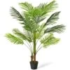 COSTWAY Palmier Phoenix Avec Pot 1,3m, Plante Artificielle Décoration Intérieure Pour Bureau, Maison, Salon