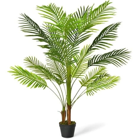 COSTWAY Palmier Phoenix Avec Pot 1,3m, Plante Artificielle Décoration Intérieure Pour Bureau, Maison, Salon 3 COSTWAY Palmier Phoenix Avec Pot 1,3m, Plante Artificielle Décoration Intérieure Pour Bureau, Maison, Salon