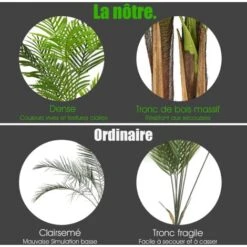 COSTWAY Palmier Phoenix Avec Pot 1,3m, Plante Artificielle Décoration Intérieure Pour Bureau, Maison, Salon 10 COSTWAY Palmier Phoenix Avec Pot 1,3m, Plante Artificielle Décoration Intérieure Pour Bureau, Maison, Salon -Pas Cher Flore Calme Magasin 33331389 4