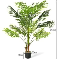 COSTWAY Palmier Phoenix Avec Pot 1,3m, Plante Artificielle Décoration Intérieure Pour Bureau, Maison, Salon 11 COSTWAY Palmier Phoenix Avec Pot 1,3m, Plante Artificielle Décoration Intérieure Pour Bureau, Maison, Salon -Pas Cher Flore Calme Magasin 33331389 5