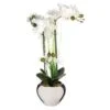 ATMOSPHERA Plante Artificielle Orchidée 53cm Argent