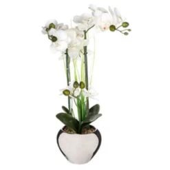ATMOSPHERA Plante Artificielle Orchidée 53cm Argent