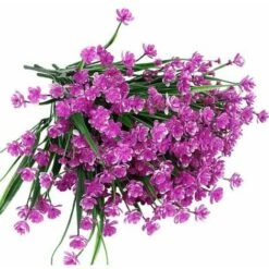 Kueatily 8 Bundles Extérieure Artificielle Faux Fleurs Arbustes Résistants Aux UV Plantes, Faux Plastique Verdure Pour Intérieur Extérieur Plantes Suspendues Jardin Porche Fenêtre Bote Maison De Maria -Pas Cher Flore Calme Magasin 35883427 3
