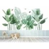 LangRay Stickers Muraux Plante Tropical Autocollant,Stickers Muraux Tropicaux Plante Feuille Palmier,Plante Verts Décoration Murale Chambre Salon Bureau (0)