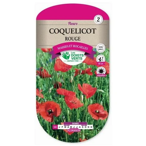 Graines - Coquelicot Rouge 3 Graines - Coquelicot Rouge