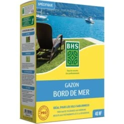 BHS GBM1 1kg 40 M² Gazon Bord De Mer Grande Résistance Au Vent à La Sécheresse Et Aux Conditions Salines Bon Comportement Estival Esthétique Et Résistance Générale