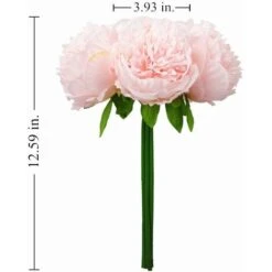 Bouquets De Pivoines Artificielles, 10 De Pivoine En Soie Fausse Fleur Pour La Décoration De Rebord De Fenêtre D'hôtel De Bureau à Domicile De Mariage, Centres De Table(Rose Clair) -Pas Cher Flore Calme Magasin 39637827 5