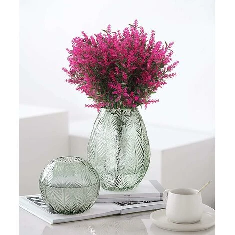 8Pcs Fleurs Artificielles En Plastique Extérieur Fleurs Artificielles Résistantes Aux UV D'Extérieur Plantes Fleurs Décoratives Pour Arrangement Floral, Décoration De Jardin Maison (Fuchsia) 5 8Pcs Fleurs Artificielles En Plastique Extérieur Fleurs Artificielles Résistantes Aux UV D'Extérieur Plantes Fleurs Décoratives Pour Arrangement Floral, Décoration De Jardin Maison (Fuchsia) – Image 3