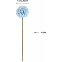 Fleur De Pissenlit Faux Oignon Boule De Fleur Bouquet Dhortensia En Soie Arbustes En Plastique Buissons Plante Pour Bouquet De Mariage De Mariée Maison Jardin Décoration GrooFoo (Bleu) -Pas Cher Flore Calme Magasin 39783902 5