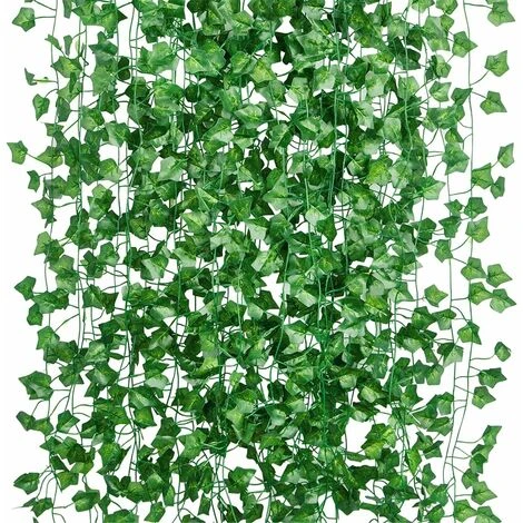 15Pcs 2m Artificiel Lierre Guirlande Plante Artificielle Exterieur Faux Lierre Feuillage Artificiel Feuille Guirlande Décoration Interieur + 100pcs Attaches Câble 3 15Pcs 2m Artificiel Lierre Guirlande Plante Artificielle Exterieur Faux Lierre Feuillage Artificiel Feuille Guirlande Décoration Interieur + 100pcs Attaches Câble