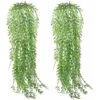 2 PCs Plantes Artificielles Suspendues Feuilles Guirlande 37in Chute De Lierre Artificiel Fausse Plante Grimpante Pour Intérieure Extérieure Jardin Maison Chambre Panier Suspendu -Pas Cher Flore Calme Magasin 40480098 1