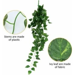 Faux Plantes,Lierre Artificielle Plantes Guirlande Vigne 2 Pièces Faux Lierre Artificielle Guirlande Décoration Pour Célébration, Mariage, Cuisine, Jardin, Bureau 9 Faux Plantes,Lierre Artificielle Plantes Guirlande Vigne 2 Pièces Faux Lierre Artificielle Guirlande Décoration Pour Célébration, Mariage, Cuisine, Jardin, Bureau -Pas Cher Flore Calme Magasin 40480934 3