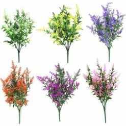 Fleurs Artificielles Versailles Faux Fleurs Bouquet Fleur Artificielle Decor Fausses Plantes Arbustes Artificiels Buissons 6 Pièces Couleur Aléatoire -Pas Cher Flore Calme Magasin 42534394 3