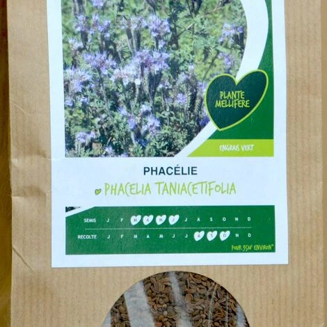 Graines De Phacélie, Engrais Vert Mellifère. 500 G 4 Graines De Phacélie, Engrais Vert Mellifère. 500 G – Image 2