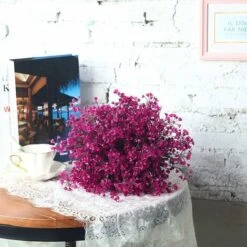 12 Lots Arbustes Artificiels Buissons Fleurs Artificielles Résistantes Aux UV D'Extérieur Plantes Fleurs Décoratives Pour Arrangement Floral, Centre De Table, Décoration De Jardin Maison (Fuchsia) -Pas Cher Flore Calme Magasin 45121050 3