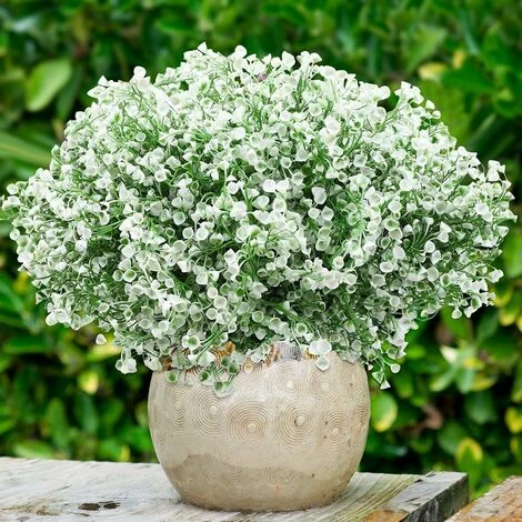 12 Lots Arbustes Artificiels Buissons Fleurs Artificielles Résistantes Aux UV D'Extérieur Plantes Fleurs Décoratives Pour Arrangement Floral. Centre De Table. Décoration De Jardin Maison (Blanc) 6 12 Lots Arbustes Artificiels Buissons Fleurs Artificielles Résistantes Aux UV D'Extérieur Plantes Fleurs Décoratives Pour Arrangement Floral. Centre De Table. Décoration De Jardin Maison (Blanc) – Image 5