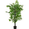 HOMCOM Arbre Artificiel Plante Artificielle Ficus H.1,35 M Tronc Branches Liane Lichen Feuilles Grand Réalisme Pot Inclus -Pas Cher Flore Calme Magasin 46698862 1