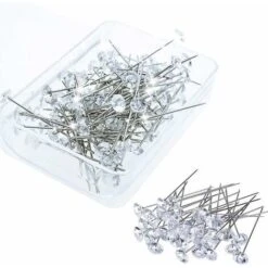 Pas Cher Flore Calme Magasin 27 Fleur Épingles, épingles à Fleurs En Cristal De Diamant, épingles à Bouquet Pour La Mariée Bricolage Couture Artisanat Boutonnière, Couture Bricolage, Couture, Décorations 8X52mm Fontainebleau 100Pcs