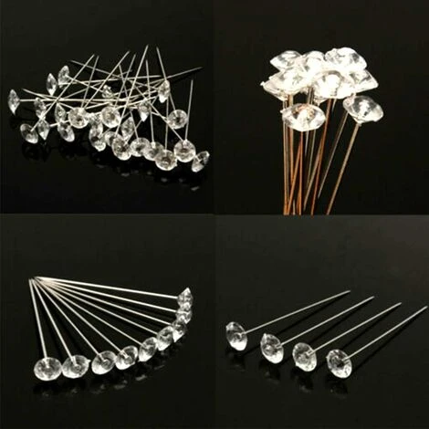 Fleur Épingles, épingles à Fleurs En Cristal De Diamant, épingles à Bouquet Pour La Mariée Bricolage Couture Artisanat Boutonnière, Couture Bricolage, Couture, Décorations 8X52mm Fontainebleau 100Pcs 4 Fleur Épingles, épingles à Fleurs En Cristal De Diamant, épingles à Bouquet Pour La Mariée Bricolage Couture Artisanat Boutonnière, Couture Bricolage, Couture, Décorations 8X52mm Fontainebleau 100Pcs – Image 2