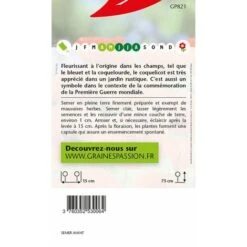 Graines Passion , Sachet De Graines Coquelicot Flanders Poppy -Pas Cher Flore Calme Magasin 51771045 2