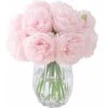 Pivoines Artificielles, 10 Têtes De Pivoine En Soie Fausse Fleur Pour La Décoration De Rebord De Fenêtre D'hôtel De Bureau à Domicile De Mariage, Centres De Table-2 Bouquets (Rose Clair)