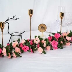 4 Pièces Artificielle Rose Guirlande, 250cm Roses Fleurs Artificielles Guirlande Avec Feuilles De Vert Lierre Mariage Deco Pour Célébration, Mariage, Cuisine, Jardin 11 4 Pièces Artificielle Rose Guirlande, 250cm Roses Fleurs Artificielles Guirlande Avec Feuilles De Vert Lierre Mariage Deco Pour Célébration, Mariage, Cuisine, Jardin -Pas Cher Flore Calme Magasin 53996064 5