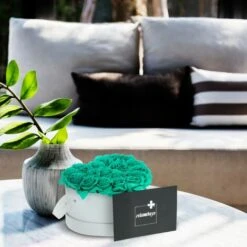 Relaxdays Boîte à Roses, 18 Roses, Bac à Roses Blanc, Forme En Cœur, Conservable 10 Ans, Turquoise 9 Relaxdays Boîte à Roses, 18 Roses, Bac à Roses Blanc, Forme En Cœur, Conservable 10 Ans, Turquoise -Pas Cher Flore Calme Magasin 54363911 3