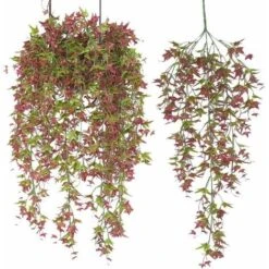 Ensoleillé Vigne Suspendue Artificielle,Lierre Faux Vignes Fausses Plantes Suspendues En Plein Air Tenture Murale Lierre Porche Patio Arc Balcon Panier Jardin Fête De Mariage Décoration-3pack/70cm