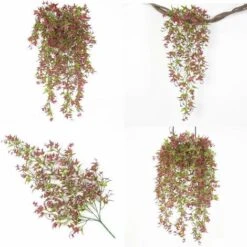 Ensoleillé Vigne Suspendue Artificielle,Lierre Faux Vignes Fausses Plantes Suspendues En Plein Air Tenture Murale Lierre Porche Patio Arc Balcon Panier Jardin Fête De Mariage Décoration-3pack/70cm -Pas Cher Flore Calme Magasin 55285829 3