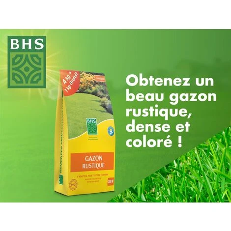 BHS GRUP4 Gazon Rustique + Engrais Promo 5 Kg 200m² Semences Enrichies En Engrais Organique Pour Une Implantation Rapide 4 BHS GRUP4 Gazon Rustique + Engrais Promo 5 Kg 200m² Semences Enrichies En Engrais Organique Pour Une Implantation Rapide – Image 2