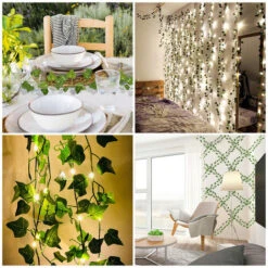 Randaco Artificielle Plantes Guirlande Vigne 12x Exterieur Lierre Artificielle Guirlande Décoration Pour Célébration Mariage Cuisine Jardin -Pas Cher Flore Calme Magasin 58741825 4