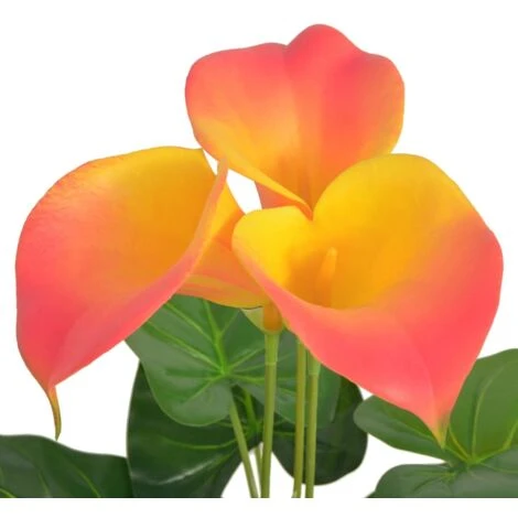 Plante Artificielle Avec Pot Lis Calla 45 Cm Rouge Et Jaune VidaXL 4 Plante Artificielle Avec Pot Lis Calla 45 Cm Rouge Et Jaune VidaXL – Image 2