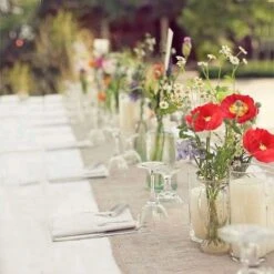 ZOLGINAH 6PCS Fleur Artificielle Rouge Coquelicot Bouquet Fleur Artificielle En Soie Pour Déco Fête De Noël Vase Maison Table Hiver-60cm -Pas Cher Flore Calme Magasin 59346300 4