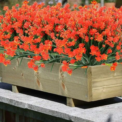 LYCXAMES -- Plantes Et Fleurs Artificielles D'extérieur Résistantes Aux UV - Orange Rouge 8PCS 4 LYCXAMES -- Plantes Et Fleurs Artificielles D'extérieur Résistantes Aux UV - Orange Rouge 8PCS – Image 2